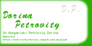 dorina petrovity business card